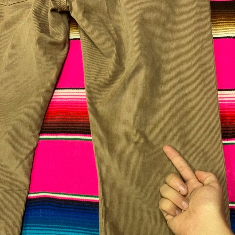 J Crew Pants Mens 32x34 (Fit 34x32) Brown Corduroy 484 Slim Straight Leg - Picture 4 of 10